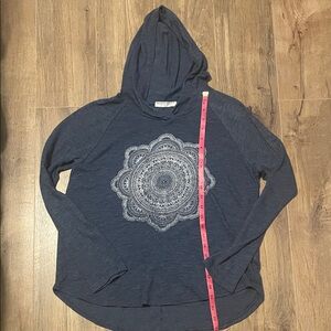 Project Social T Navy Hoodie with Mandala Design